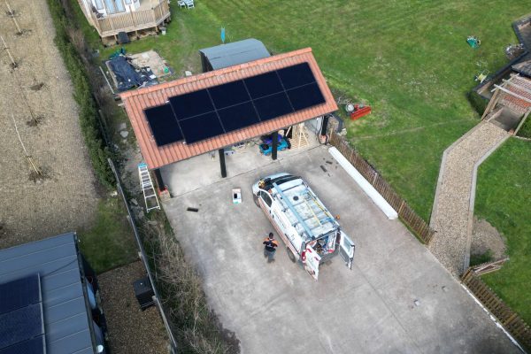 Solar Carport and Battery Storage Installation in Tibenham, Norfolk