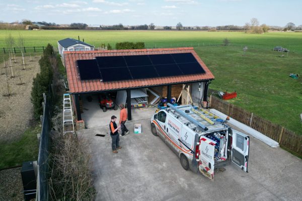 Solar Carport Installation by Electric11 in Norfolk