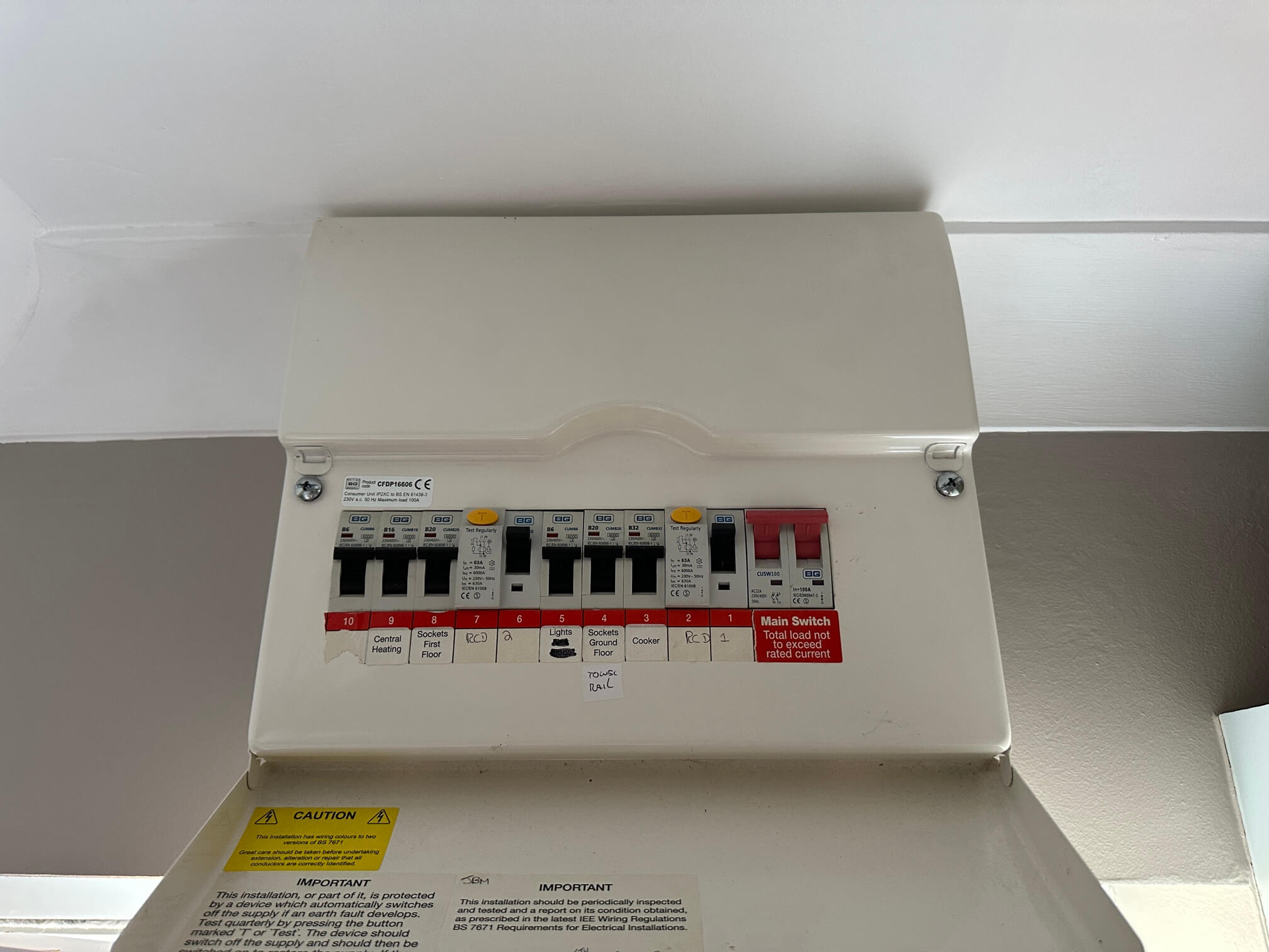 Dedicated consumer unit installed for the Long Stratton solar PV system