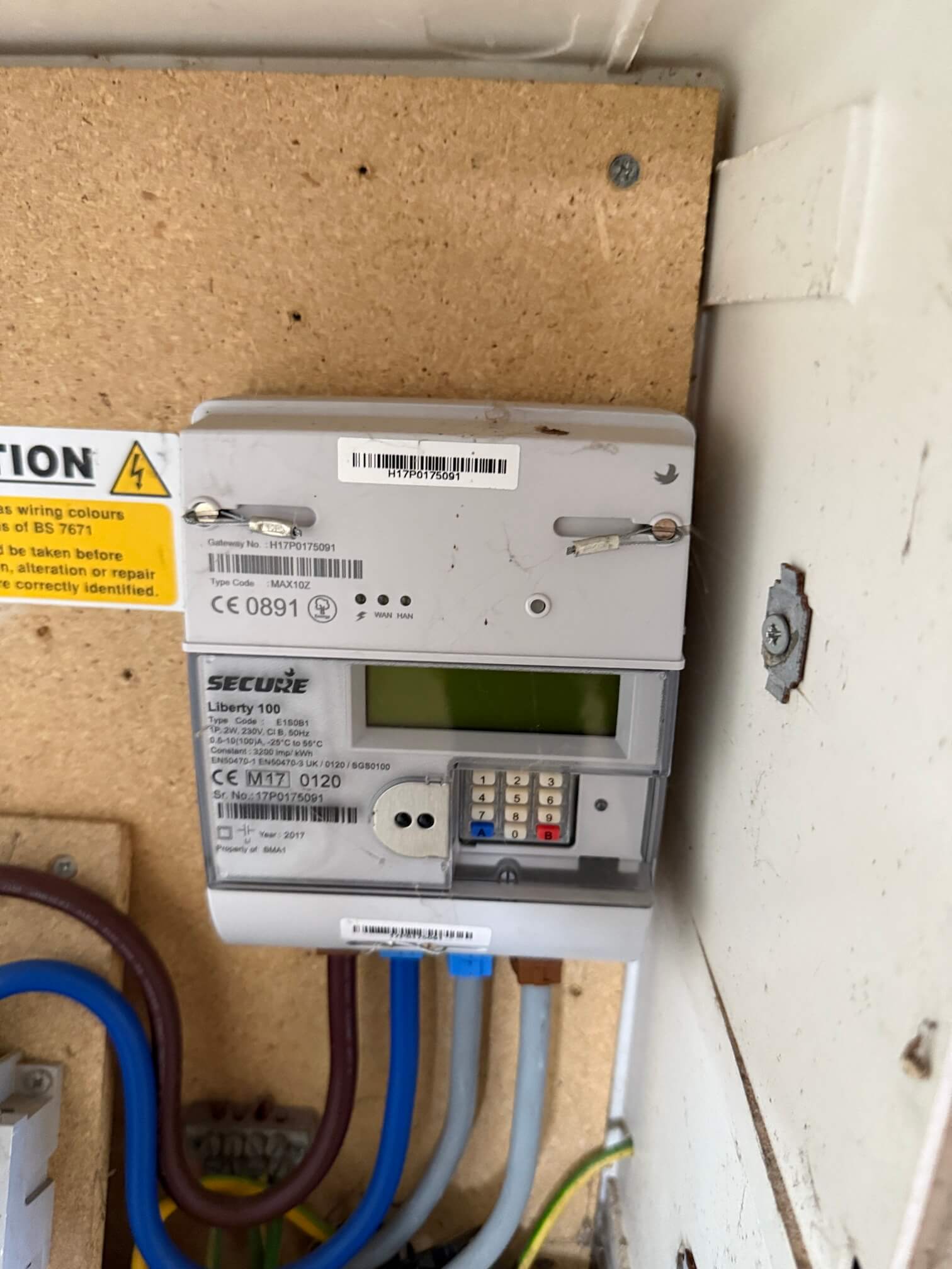 Electricity meter checked while planning the Loddon electrical installation